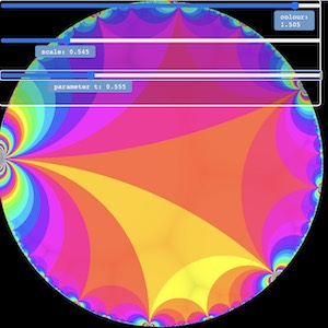 Poincare disk triangles pattern